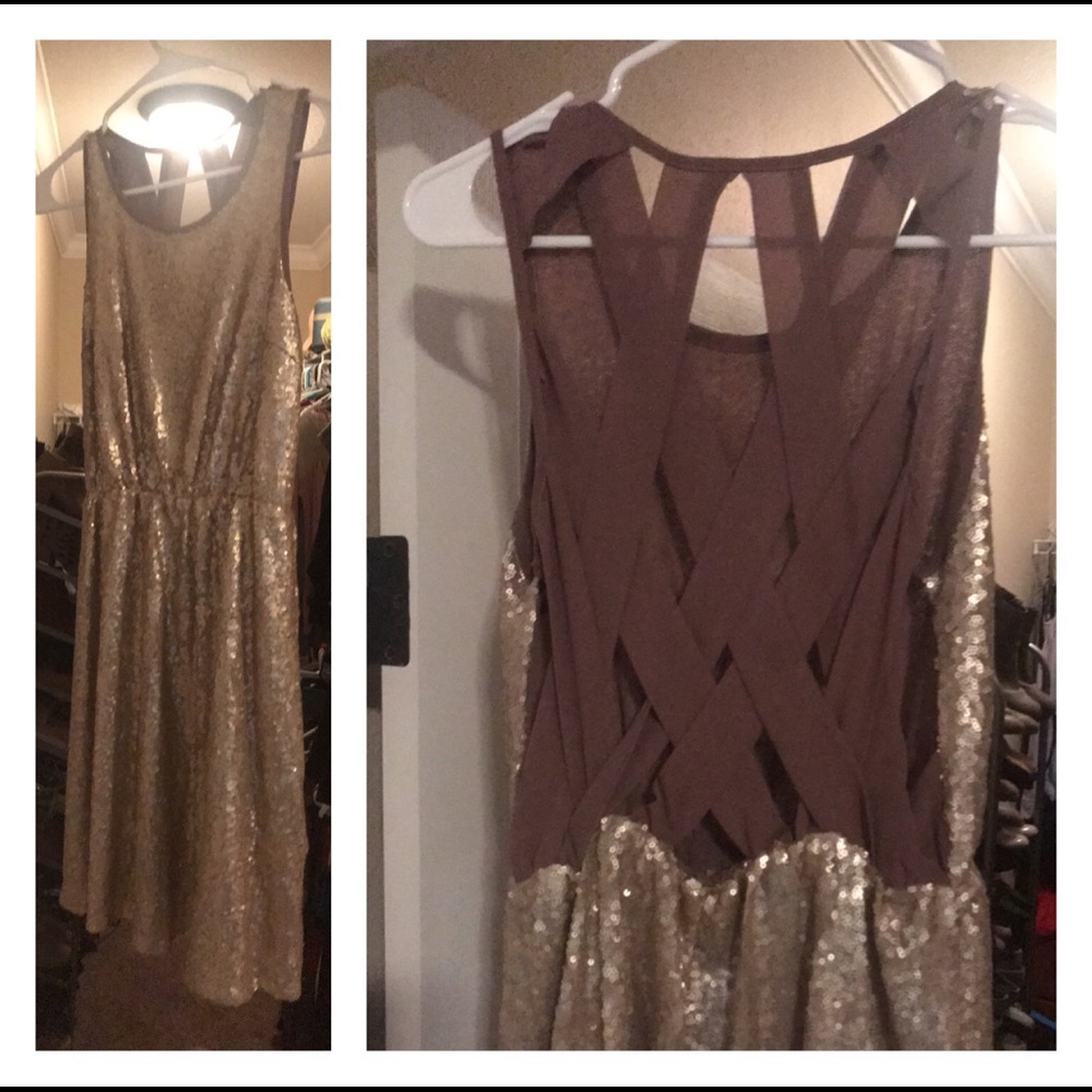 Gold sparkly dress